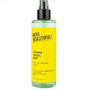 Here Beautiful! Toning Facial Mist Glycolic Acid Aloe 8oz